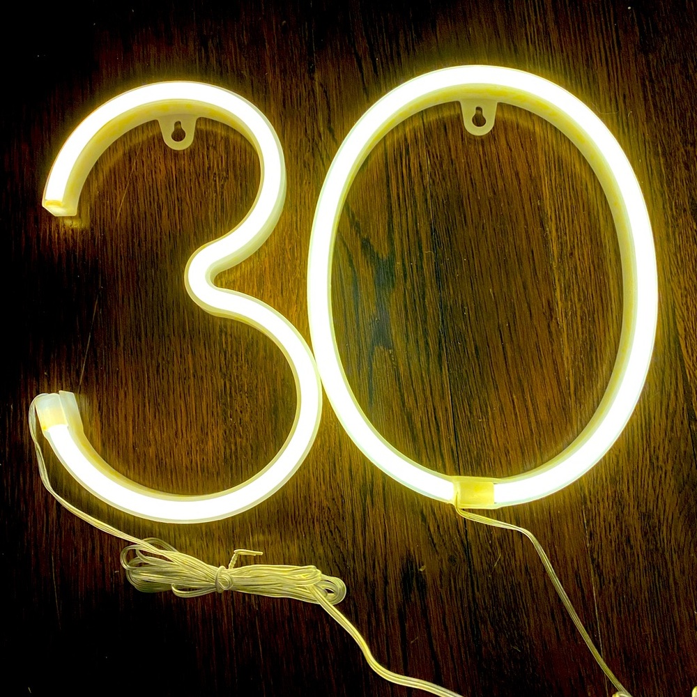 30th birthday light up numbers